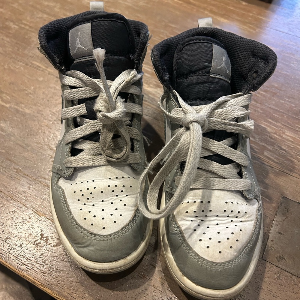 Jordan Kids' Black and Gray Sneakers